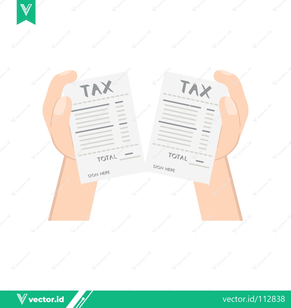 Premium Vector dari Hands tearing tax document in half symbolizing financial problems