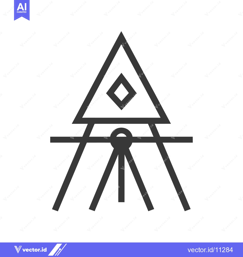 Premium Vector of Abstract Geometric Design of a Triangle and a Tripod
