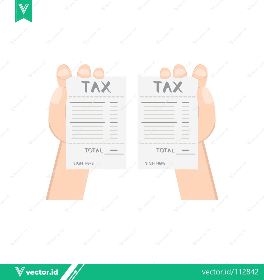 Premium Vector dari Two Hands Holding Tax Documents Showing Financial Information