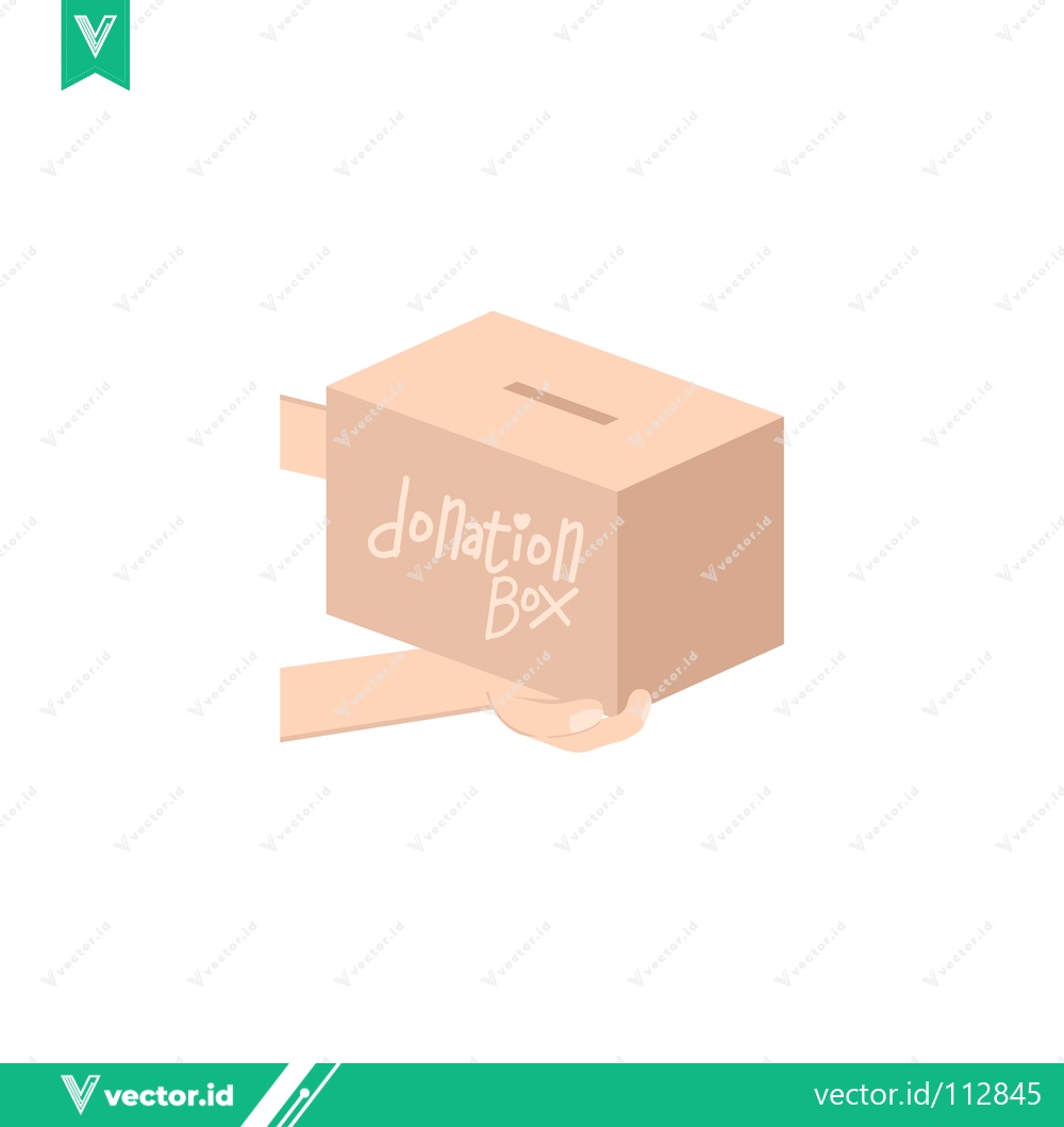 Premium Vector dari Donation Box with Slot for Contributions