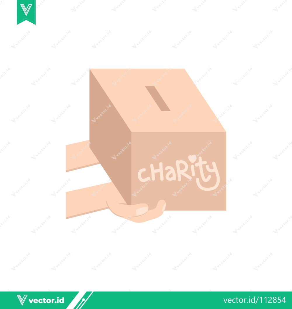 Premium Vector dari Charity Donation Box Held by Hands