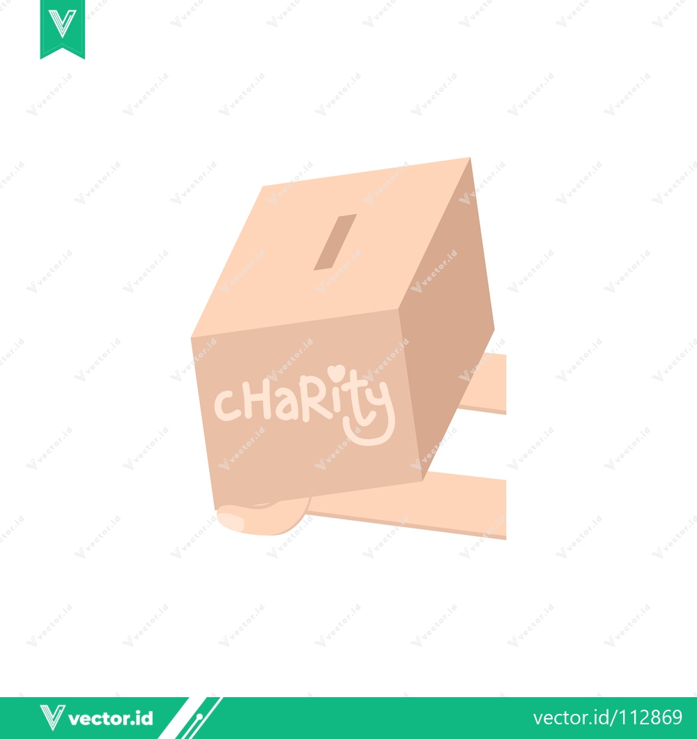 Premium Vector dari Charity Donation Box with Slot for Contributions