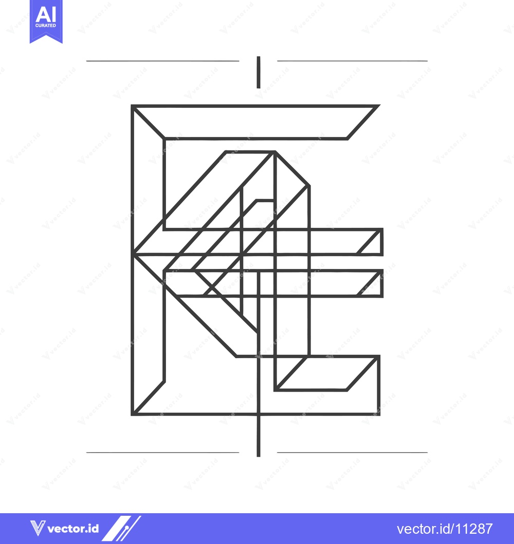 Premium Vector dari Abstract Geometric Design of Intersecting Lines and Shapes