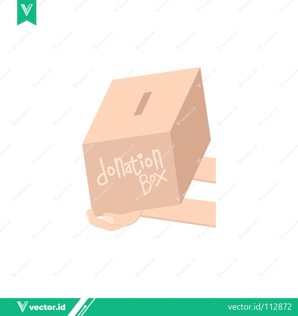 Premium Vector of Simple Donation Box Illustration with Slot