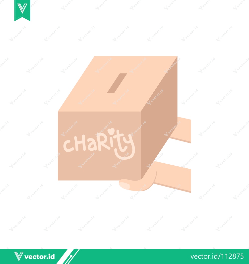 Premium Vector dari Charity Donation Box with Slot for Contributions
