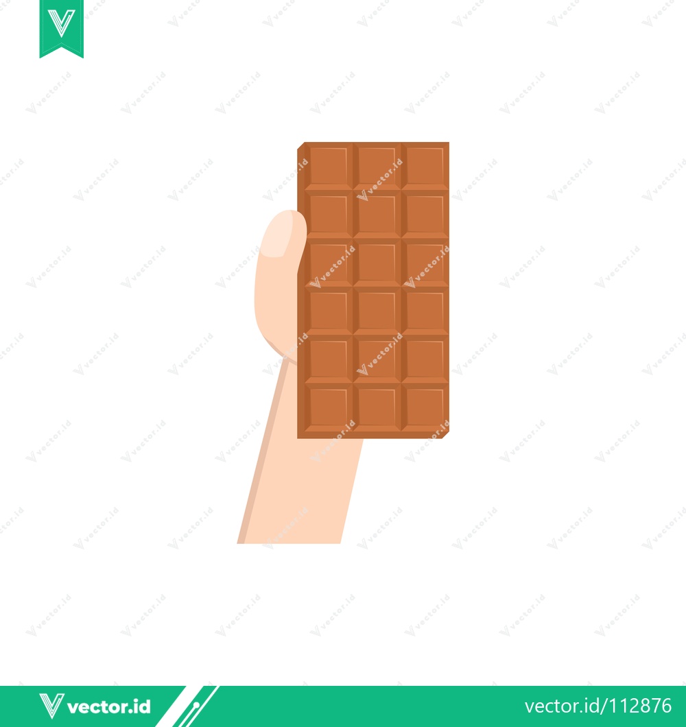 Premium Vector dari Hand Holding a Chocolate Bar