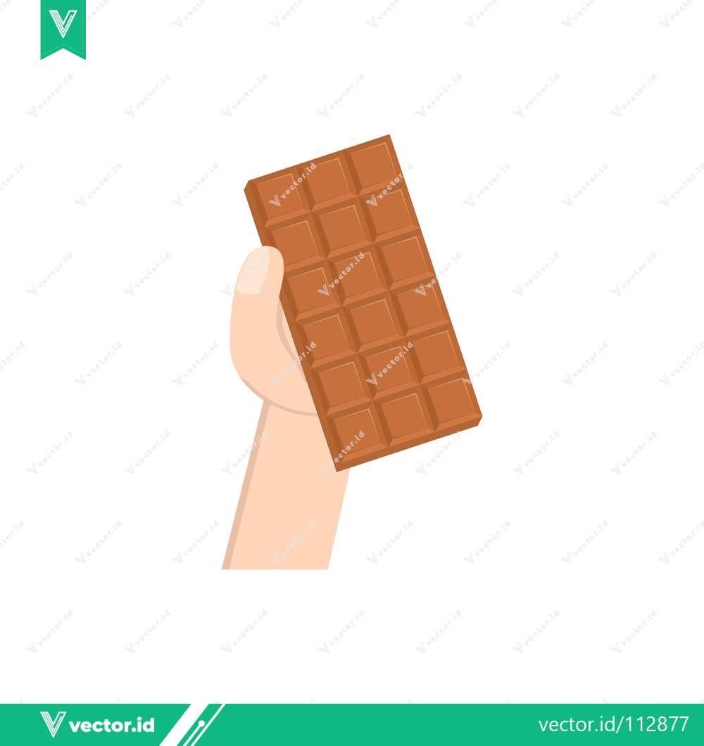 Premium Vector of Hand Holding Chocolate Bar