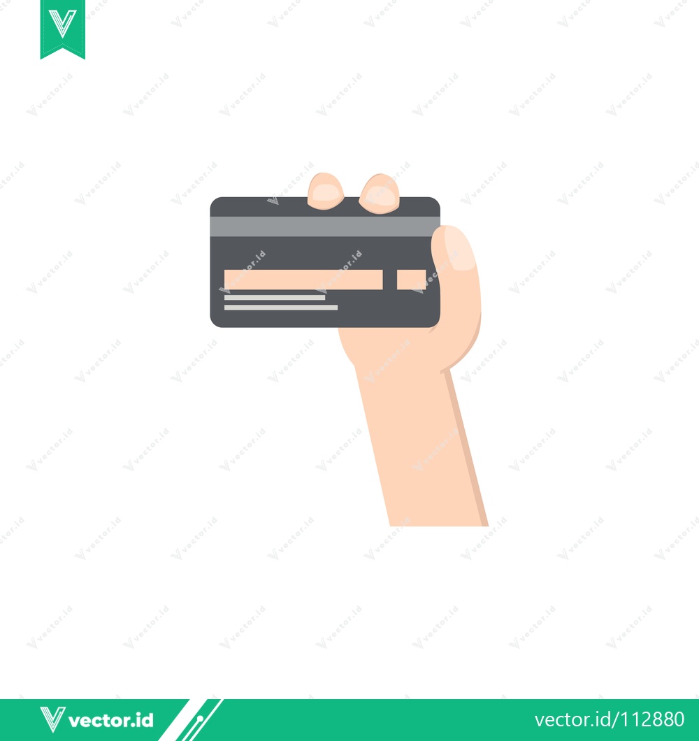 Premium Vector of Hand Holding Credit Card for Payment