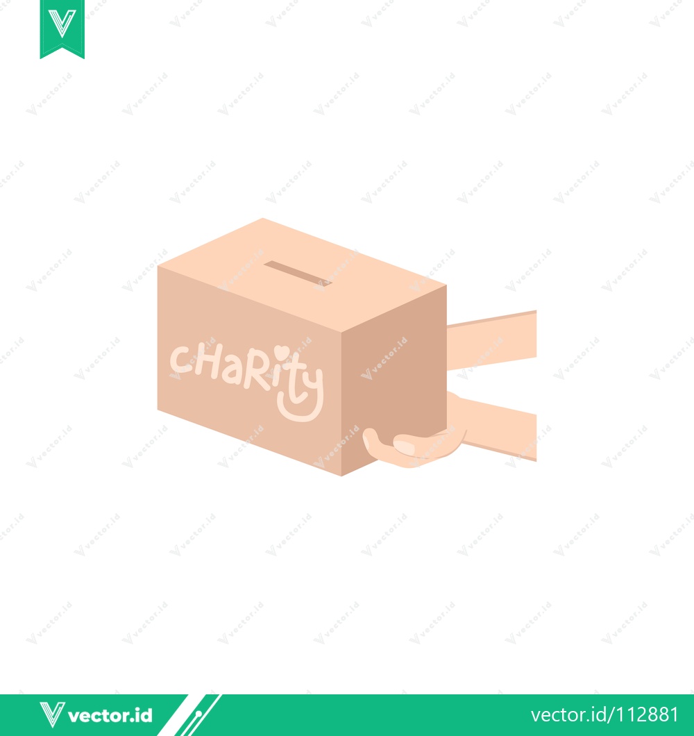 Premium Vector of Charity Donation Box Held by Hands