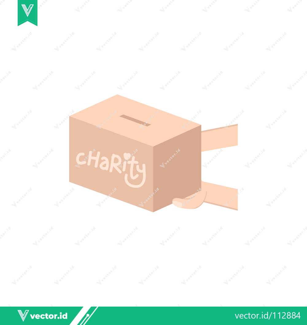 Premium Vector of Charity Donation Box Icon for Fundraising and Support