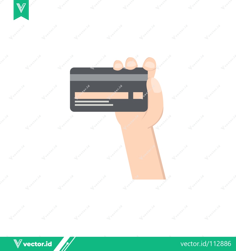Premium Vector dari Hand Holding Credit Card for Payment