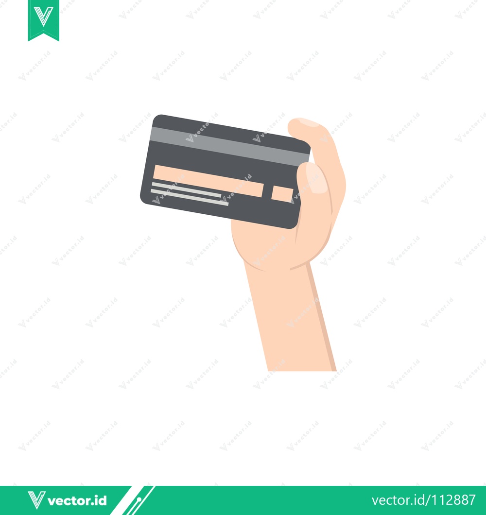 Premium Vector dari Hand Holding Credit Card for Payment