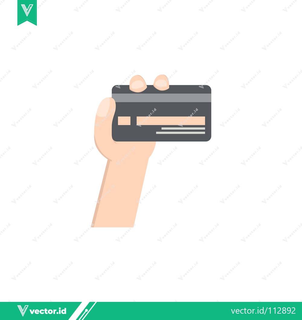 Premium Vector of Hand Holding Credit Card for Payment