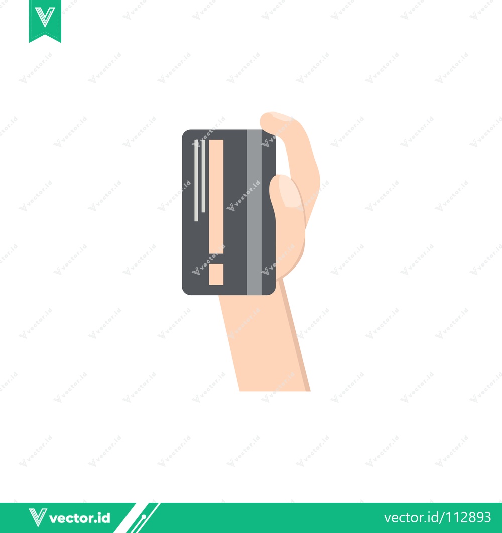 Premium Vector of Hand Holding Credit Card for Payment