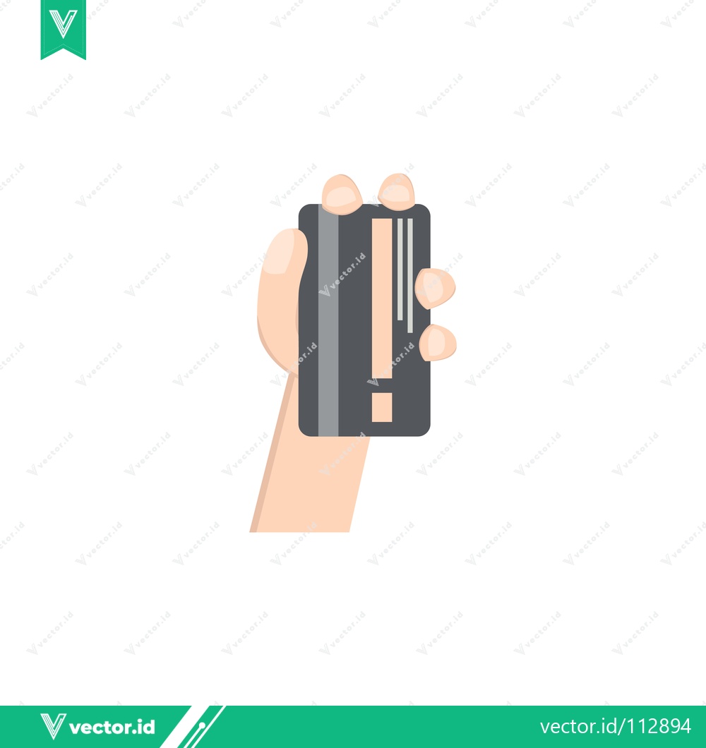 Premium Vector of Hand Holding Credit Card for Payment