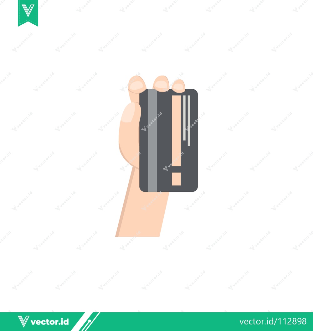 Premium Vector of Hand Holding Credit Card for Payment
