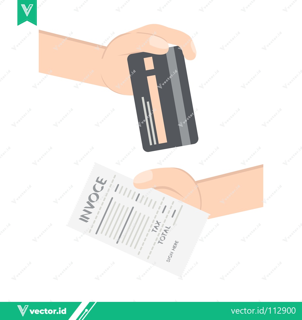 Premium Vector dari Paying with Credit Card for Invoice