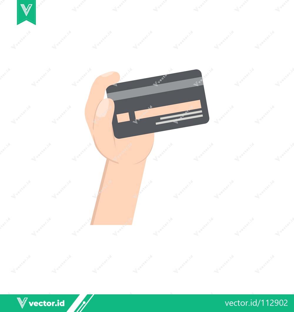 Premium Vector of Hand Holding Credit Card for Payment