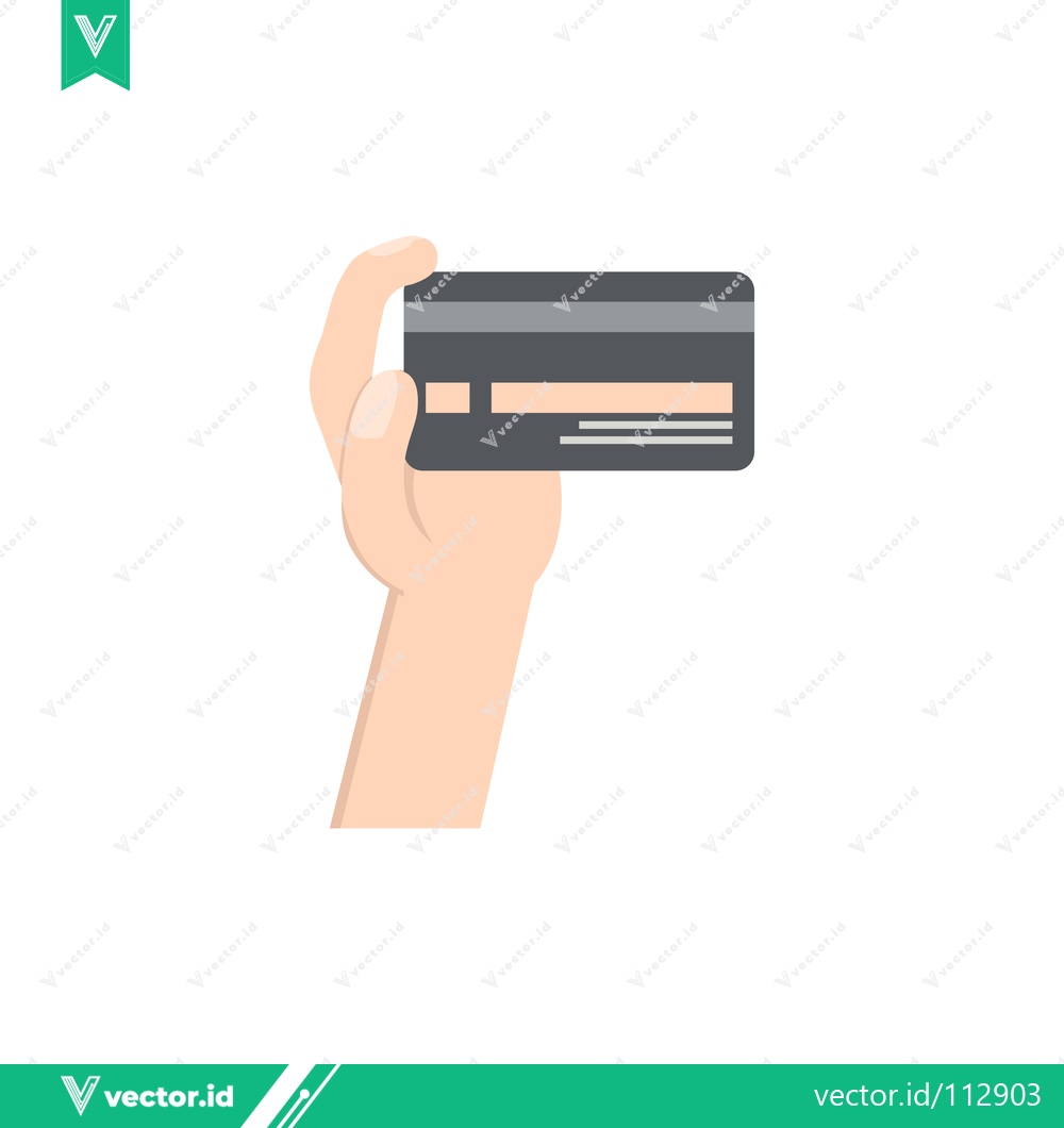 Premium Vector of Hand Holding Credit Card for Payment