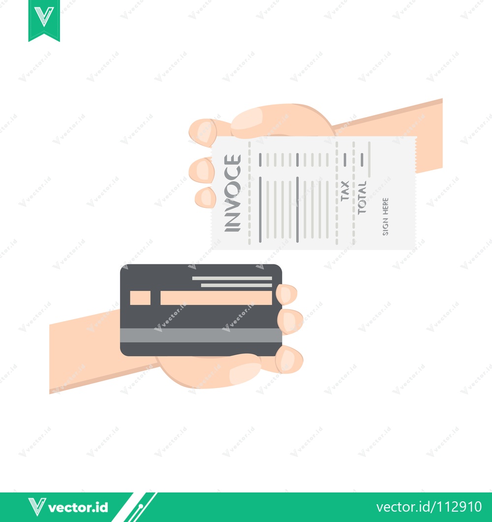 Premium Vector of Paying an Invoice with a Credit Card