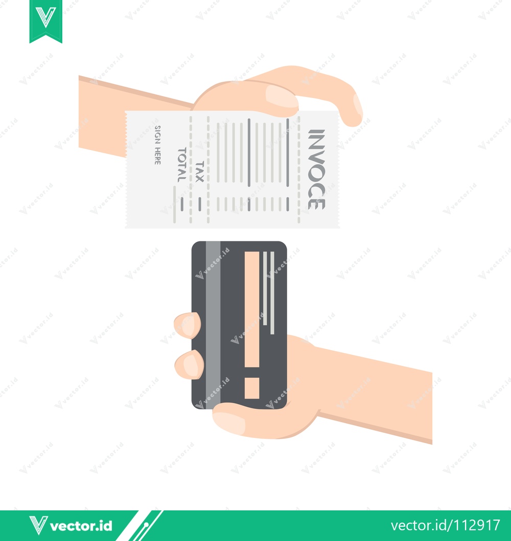 Premium Vector dari Paying Invoice with Credit Card Transaction Concept