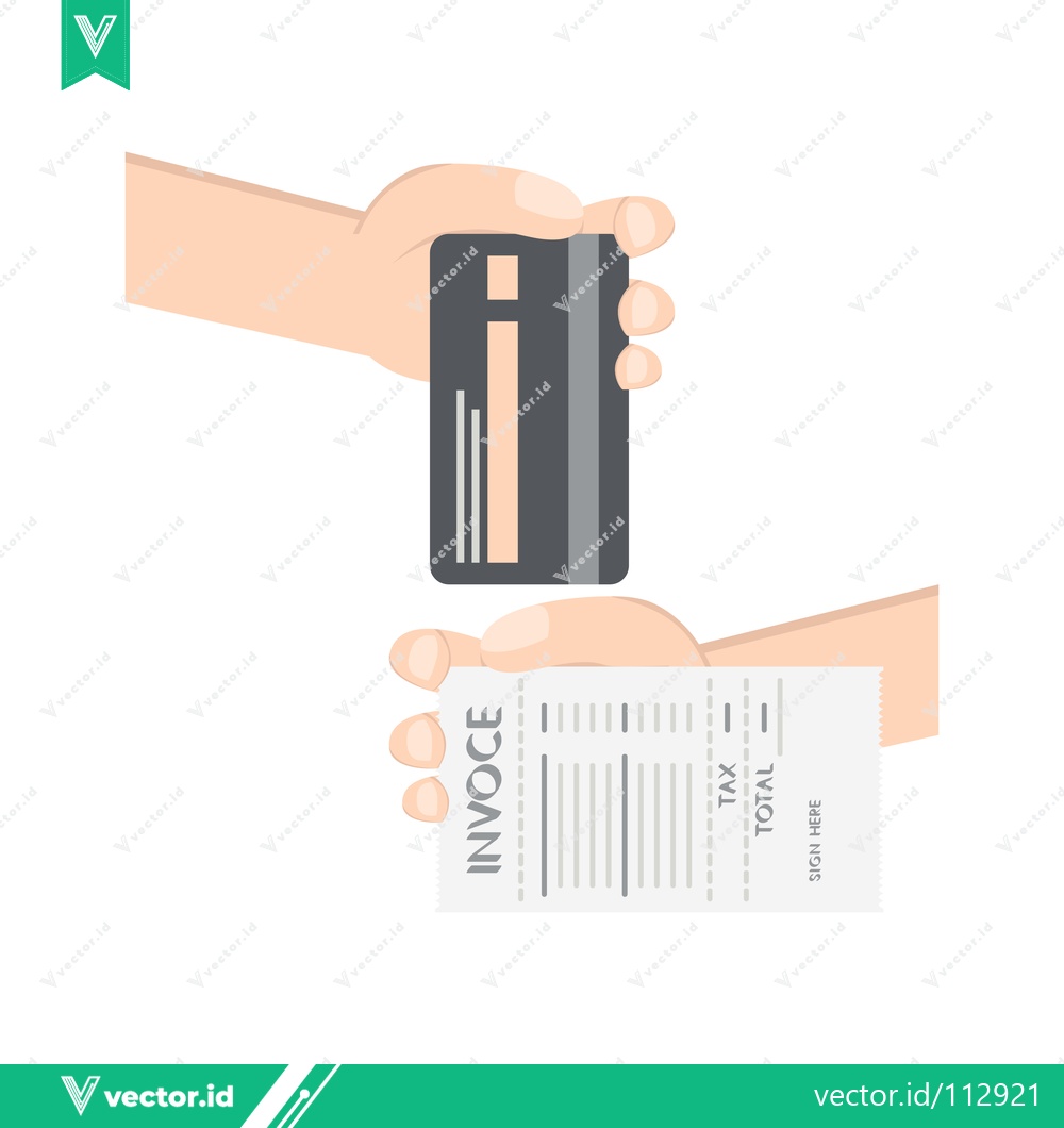 Premium Vector of Paying Invoice with Credit Card