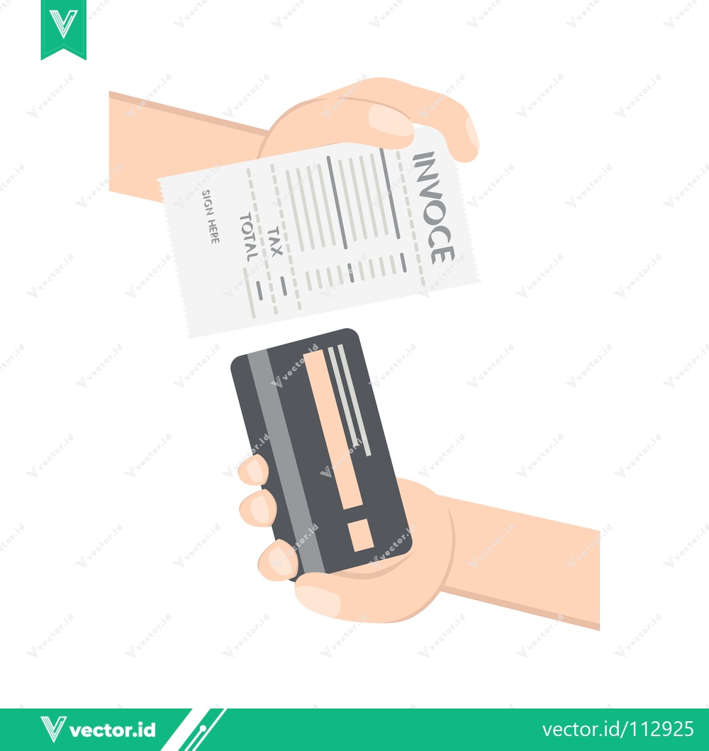 Premium Vector dari Paying Invoice with Credit Card