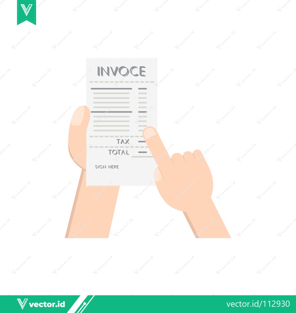 Premium Vector dari Hand Holding Invoice Document for Payment and Financial Transaction