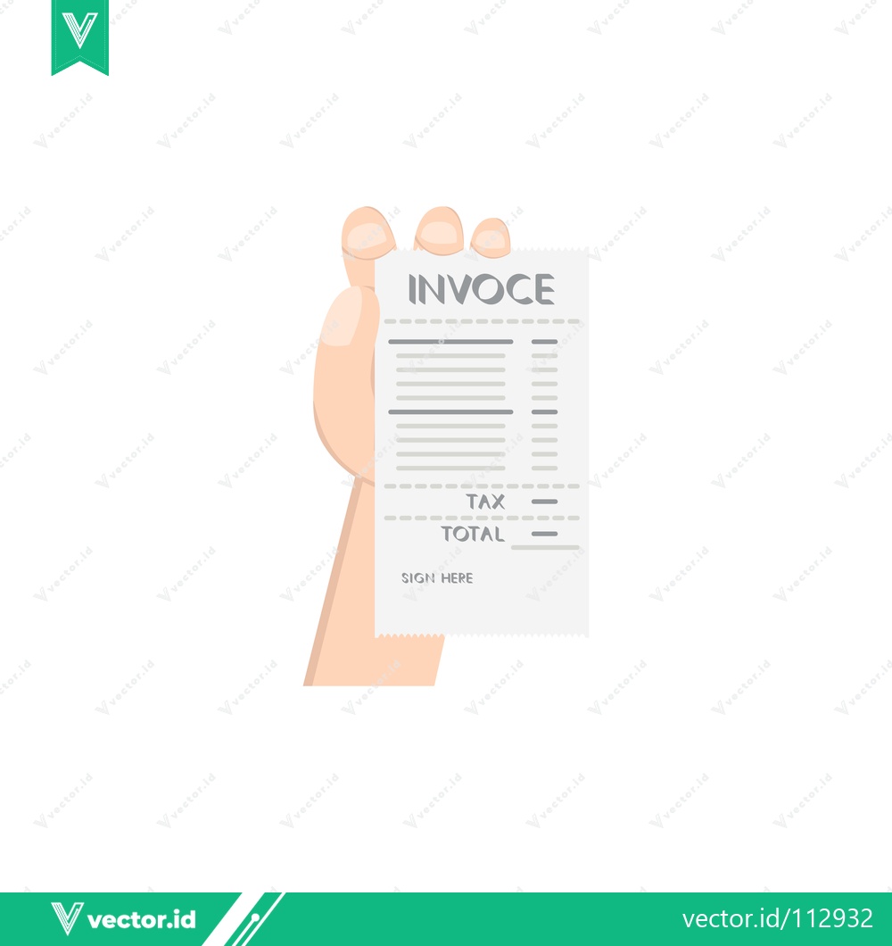 Premium Vector of Hand Holding Invoice Document for Business Transactions