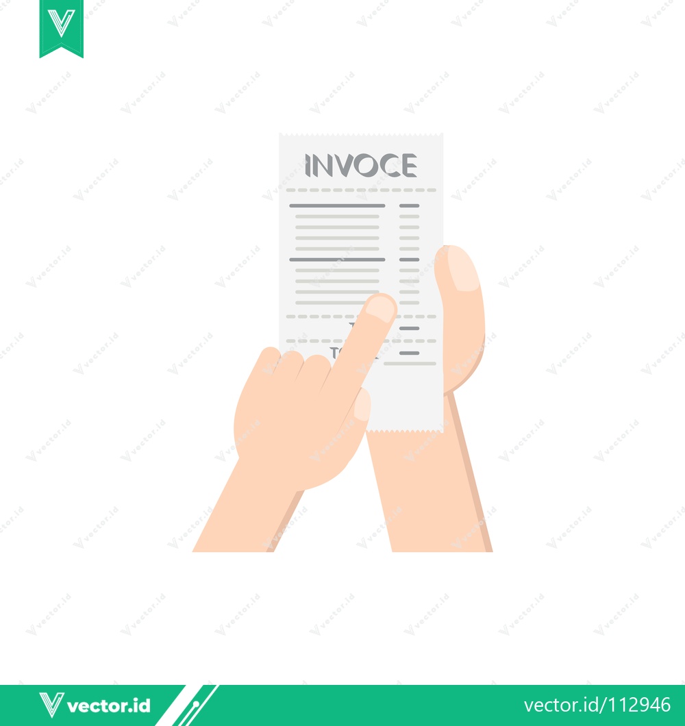 Premium Vector dari Hand Holding Invoice Document for Financial Review
