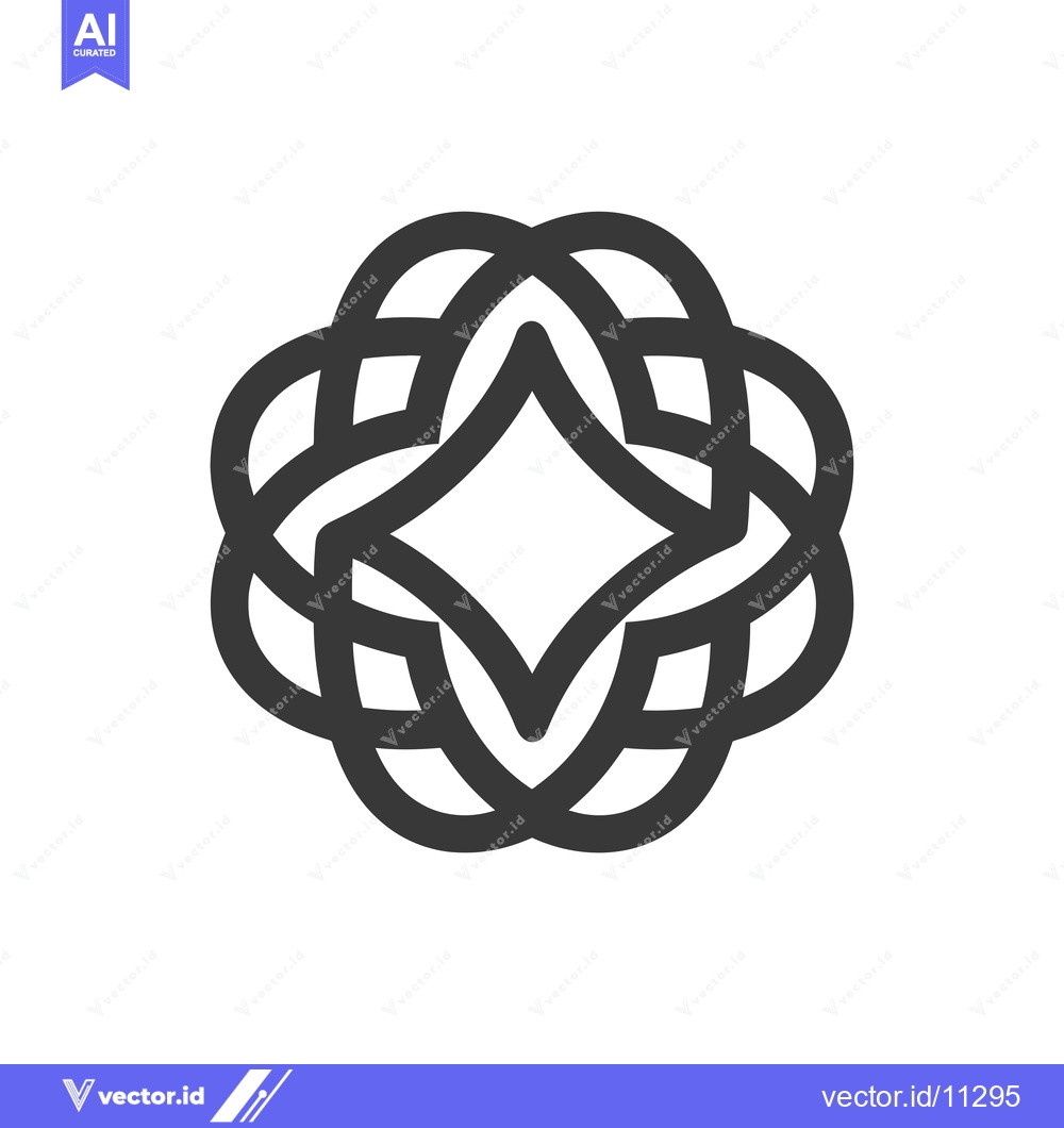 Premium Vector dari Abstract Geometric Design with a Central Diamond Shape