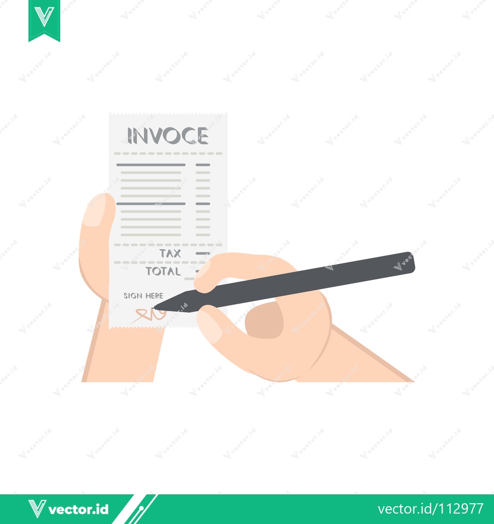 Premium Vector dari Hand Writing Invoice Details with Pen