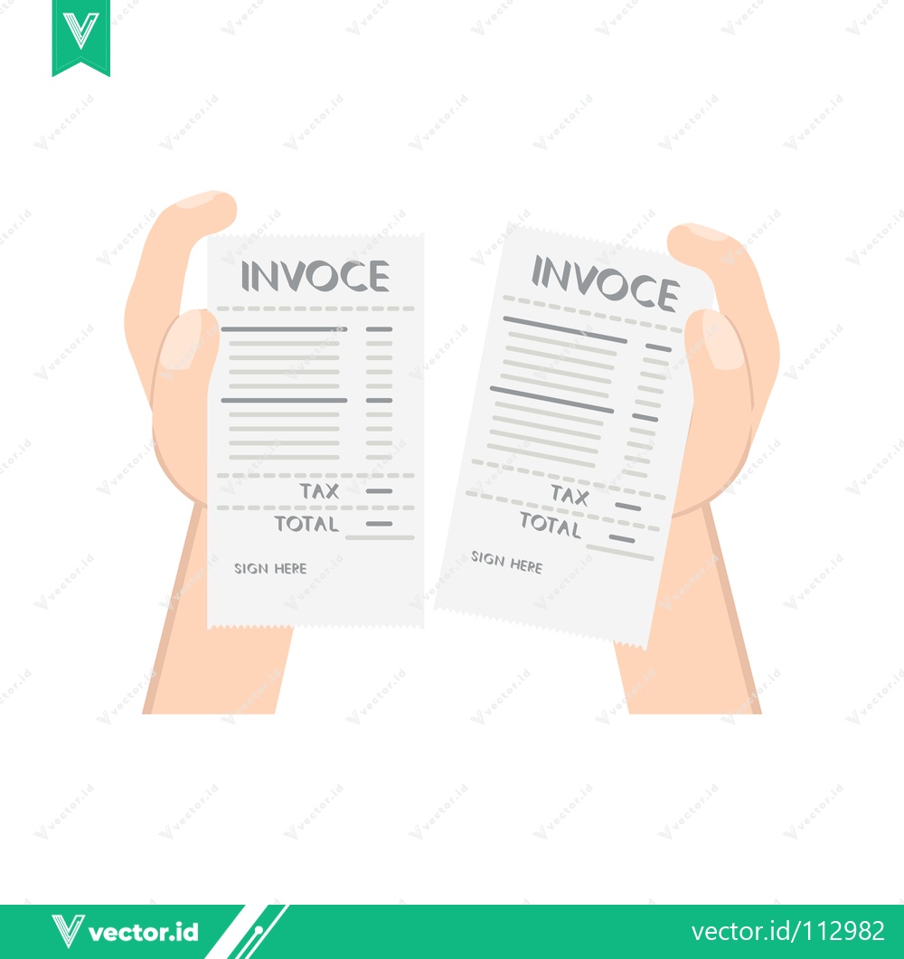 Premium Vector dari Hands Tearing Apart an Invoice Document Symbolizing Financial Problems