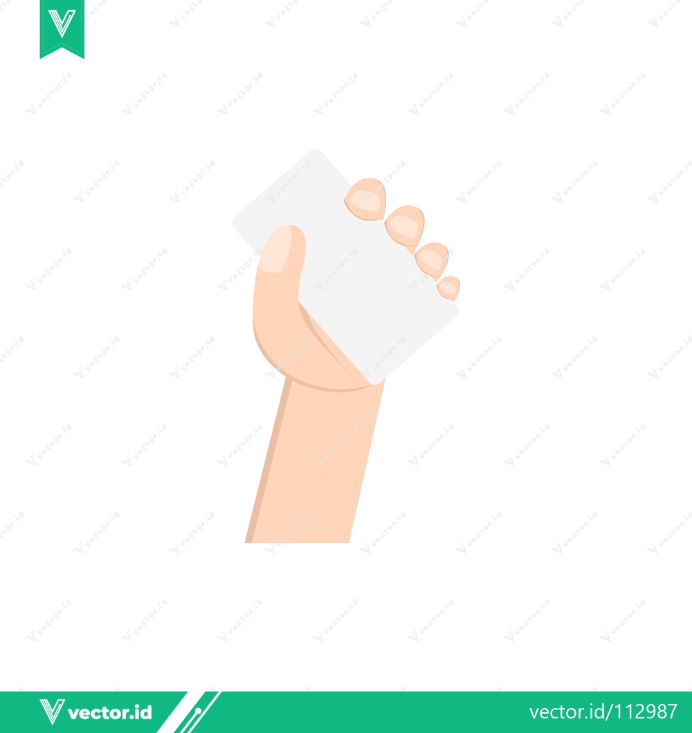 Premium Vector dari Hand Holding Blank Card