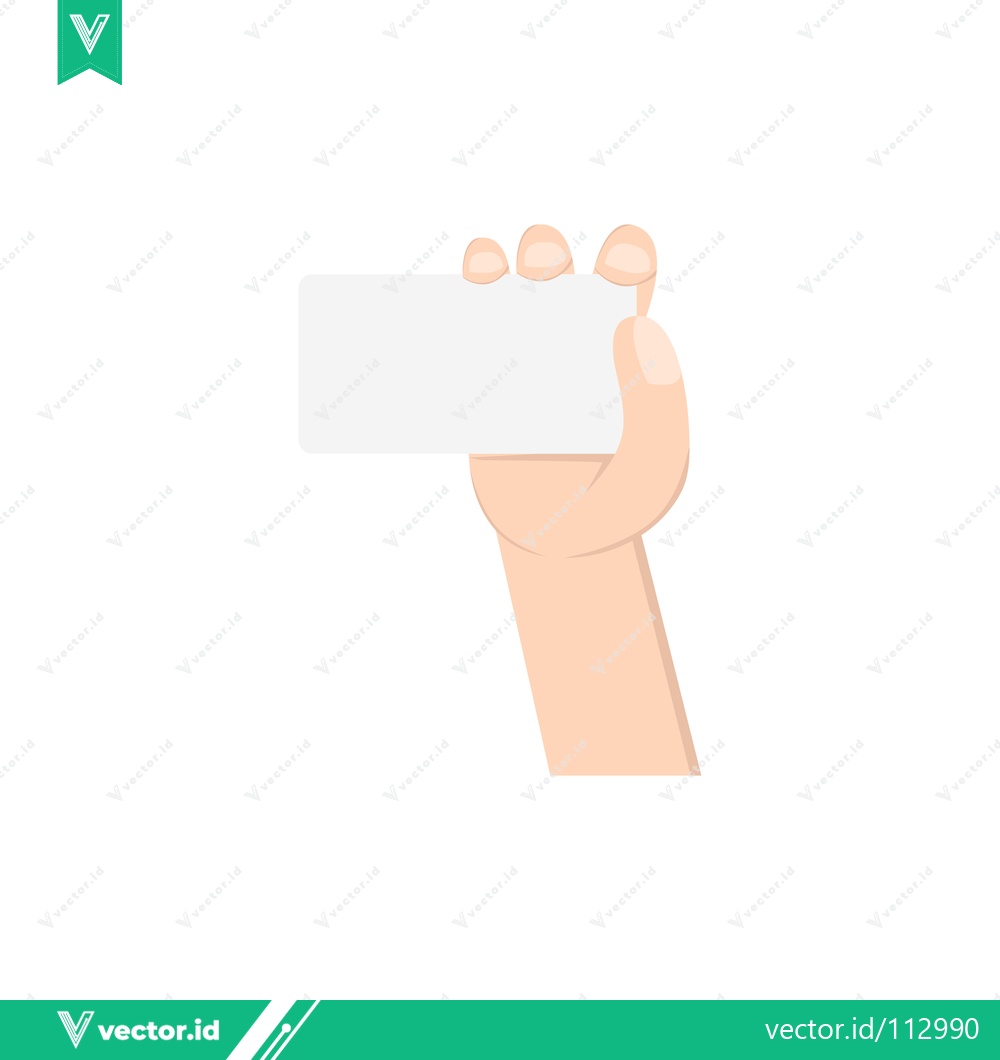 Premium Vector dari Hand Holding Blank Card