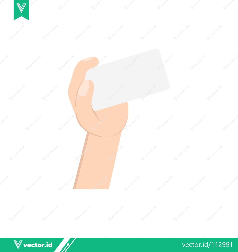 Premium Vector of Hand holding a blank white card