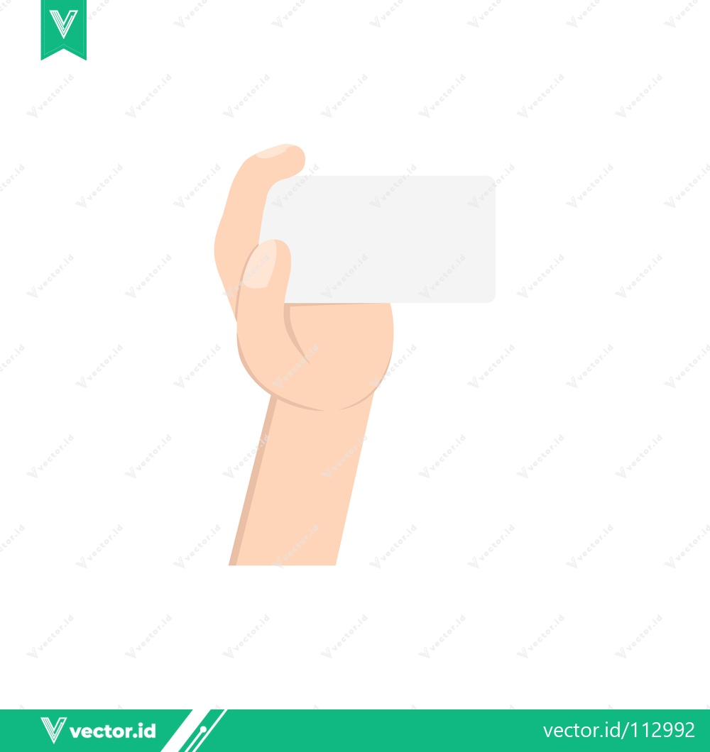 Premium Vector dari Hand Holding Blank White Card