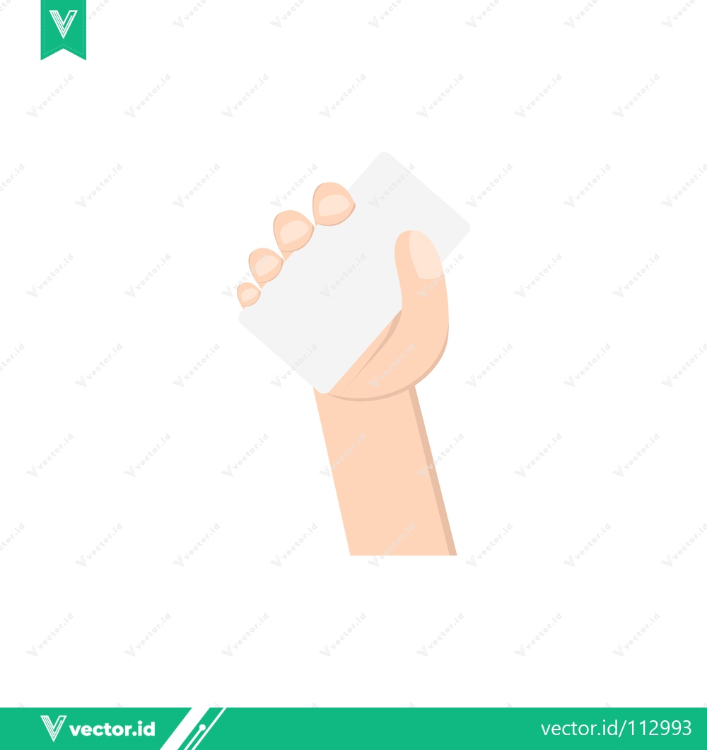 Premium Vector dari Hand Holding Blank White Card