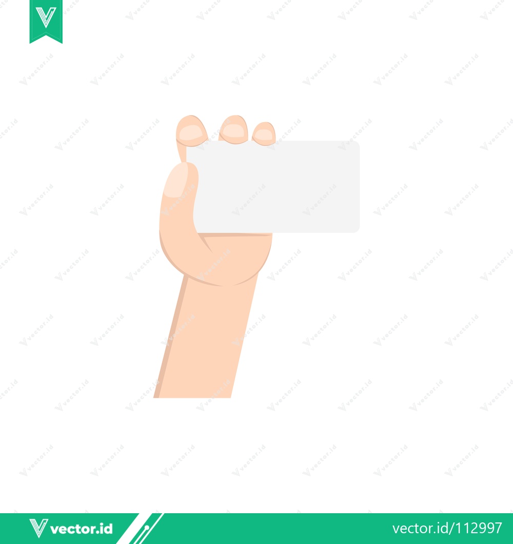 Premium Vector dari Hand Holding Blank White Card