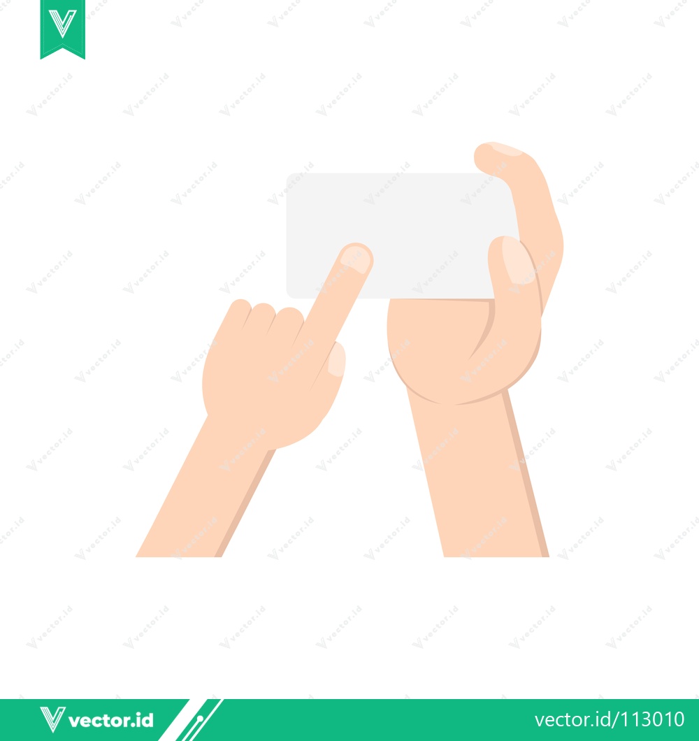Premium Vector dari Hand Holding Blank Card for Information