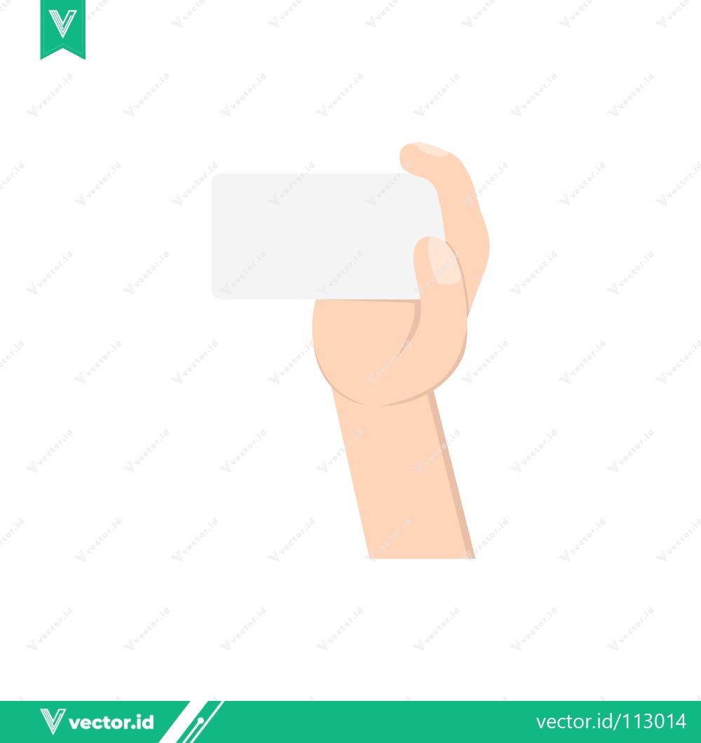 Premium Vector of Hand Holding Blank White Card Business Concept