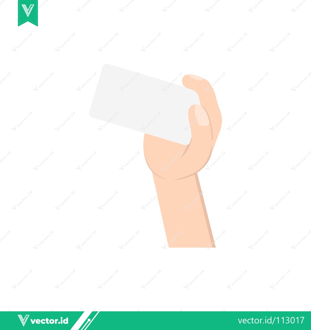Premium Vector dari Hand Holding Blank Card