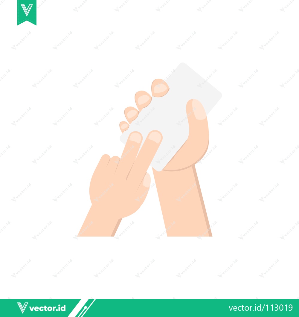 Premium Vector dari Hand Holding Blank Card for Information