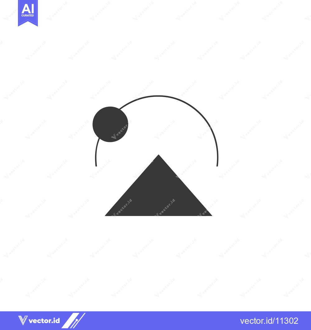 Premium Vector dari Abstract Geometric Design with a Circle and Triangle