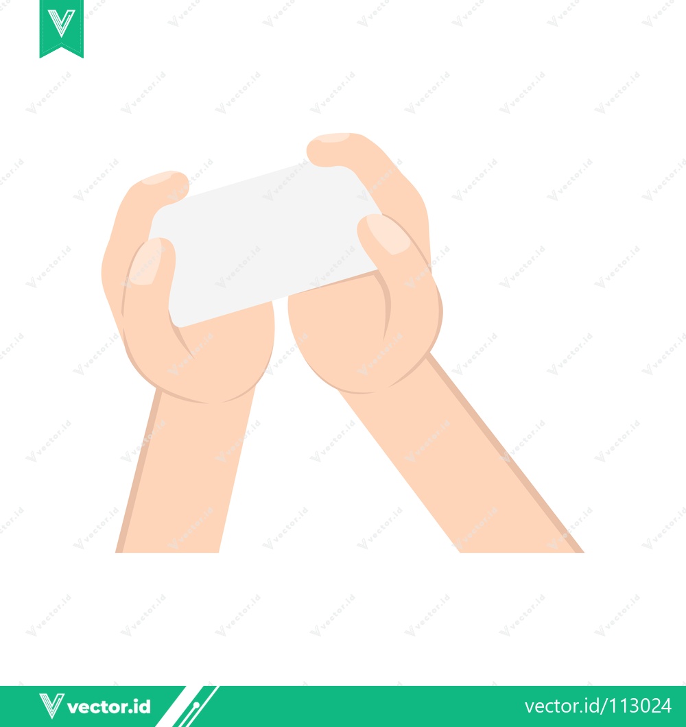 Premium Vector dari Hands Holding a Blank Card