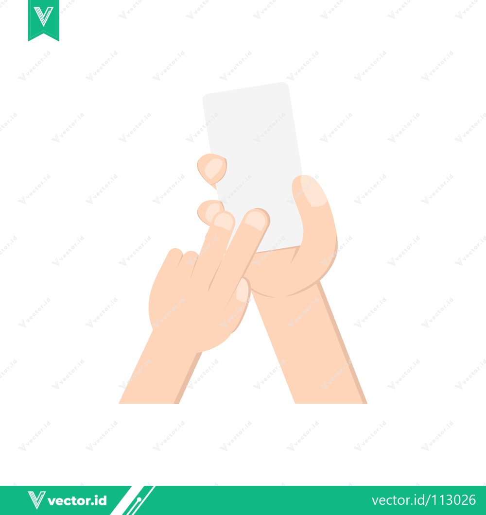 Premium Vector dari Hands holding a blank white card for text or image