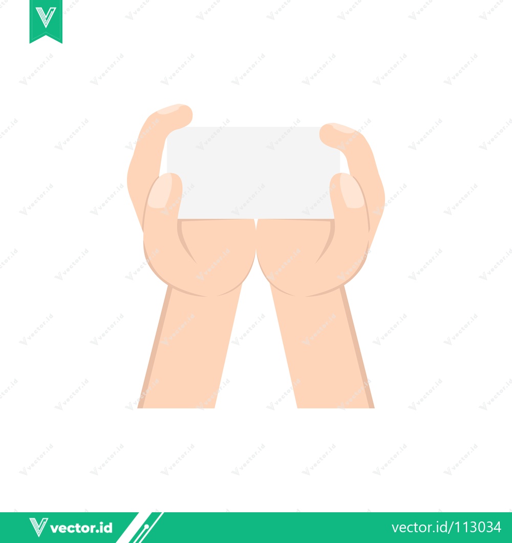 Premium Vector of Hands Holding Blank Card