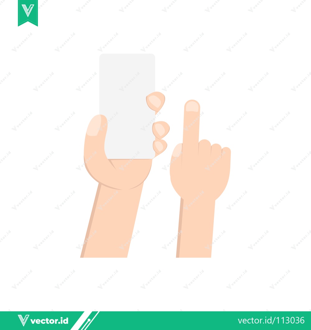 Premium Vector dari Hand Holding Blank Card and Pointing Finger