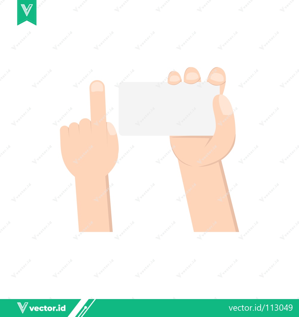 Premium Vector dari Hand Holding Blank Business Card