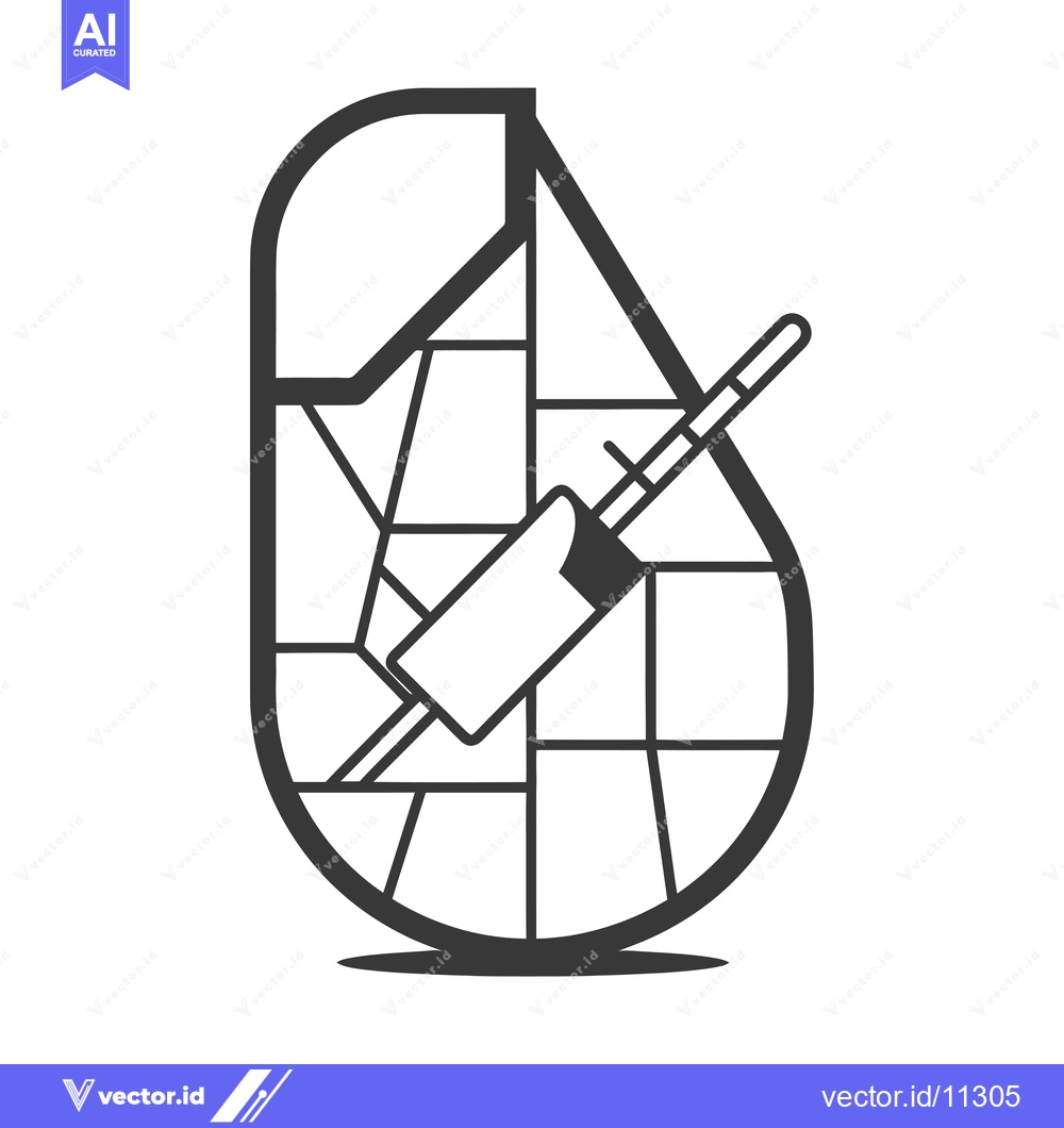 Premium Vector of Abstract Geometric Design with a Curved Frame and a Straight Line Elem